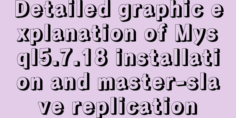Detailed graphic explanation of Mysql5.7.18 installation and master-slave replication