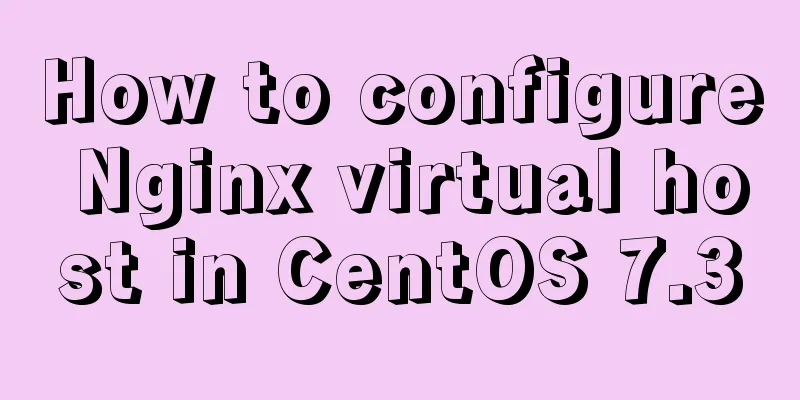 How to configure Nginx virtual host in CentOS 7.3
