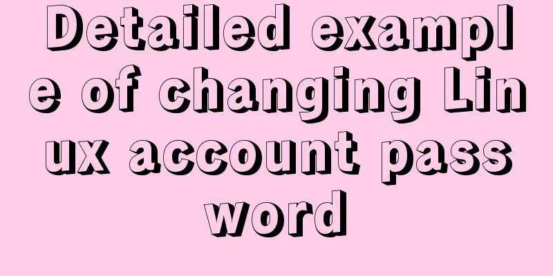 Detailed example of changing Linux account password