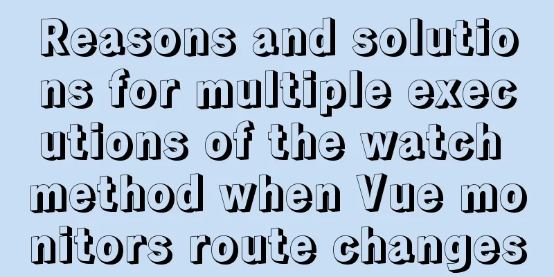 Reasons and solutions for multiple executions of the watch method when Vue monitors route changes