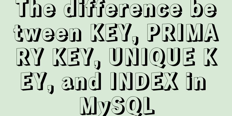 The difference between KEY, PRIMARY KEY, UNIQUE KEY, and INDEX in MySQL