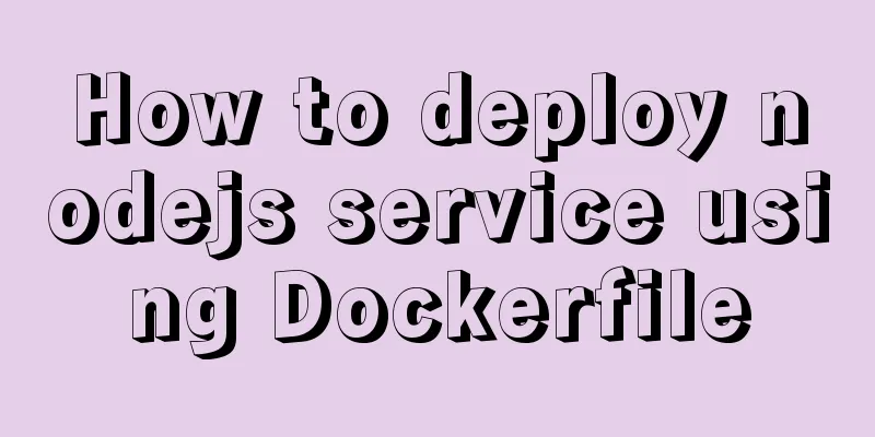 How to deploy nodejs service using Dockerfile