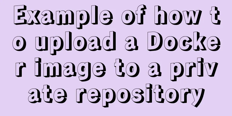 Example of how to upload a Docker image to a private repository