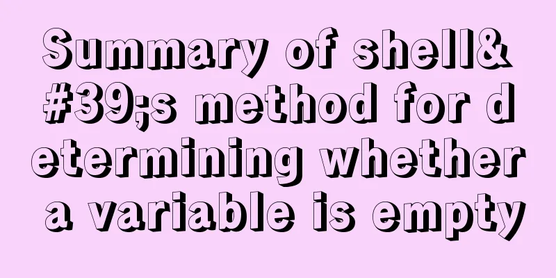 Summary of shell's method for determining whether a variable is empty