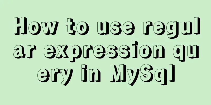 How to use regular expression query in MySql