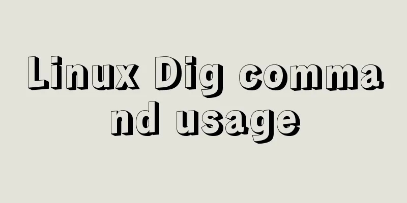 Linux Dig command usage