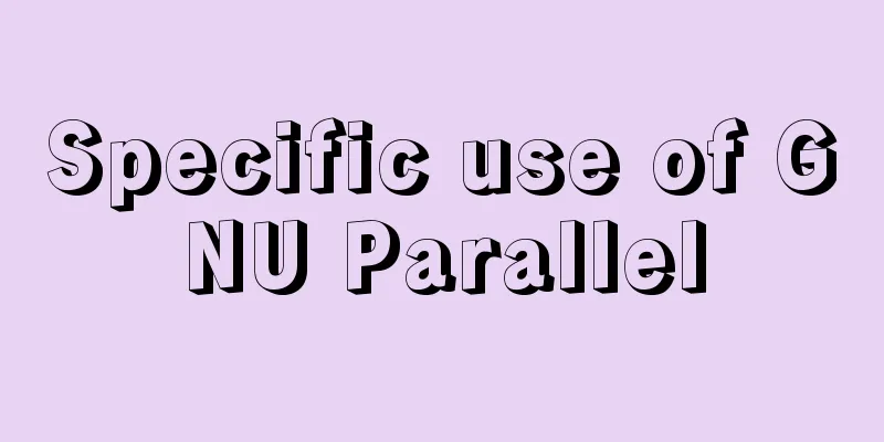 Specific use of GNU Parallel