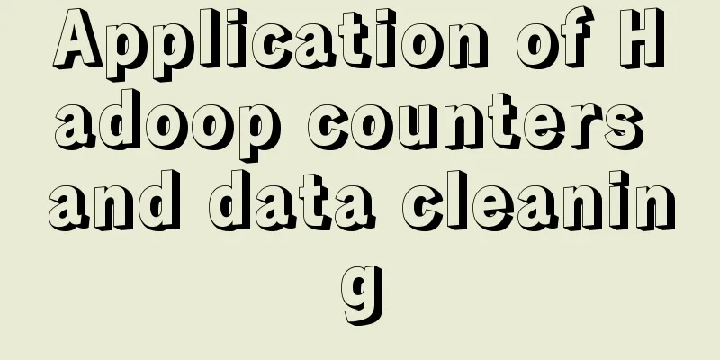 Application of Hadoop counters and data cleaning