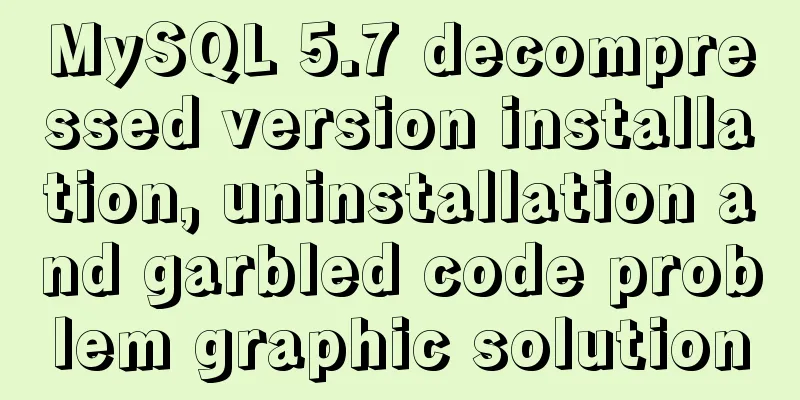 MySQL 5.7 decompressed version installation, uninstallation and garbled code problem graphic solution