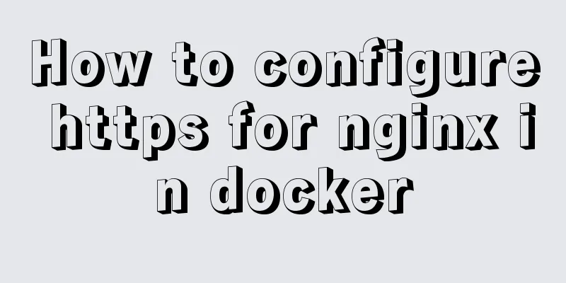 How to configure https for nginx in docker