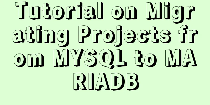 Tutorial on Migrating Projects from MYSQL to MARIADB