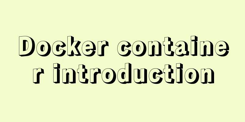 Docker container introduction
