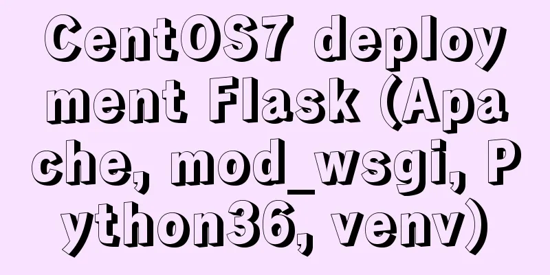 CentOS7 deployment Flask (Apache, mod_wsgi, Python36, venv)