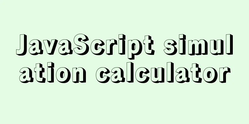 JavaScript simulation calculator