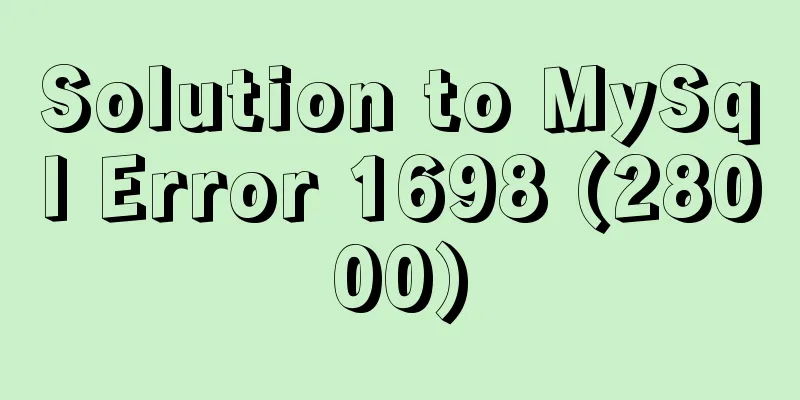 Solution to MySql Error 1698 (28000)