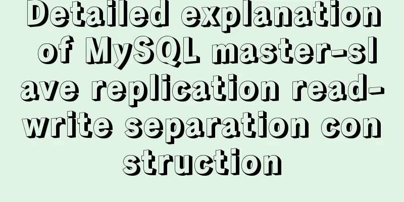 Detailed explanation of MySQL master-slave replication read-write separation construction