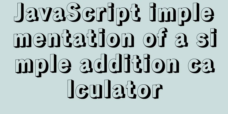 JavaScript implementation of a simple addition calculator