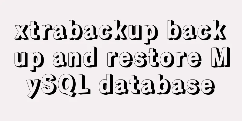 xtrabackup backup and restore MySQL database