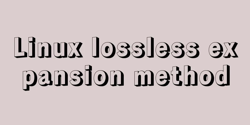 Linux lossless expansion method