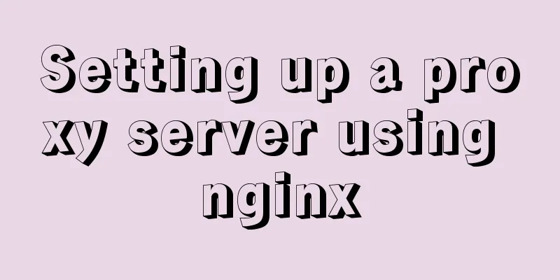 Setting up a proxy server using nginx