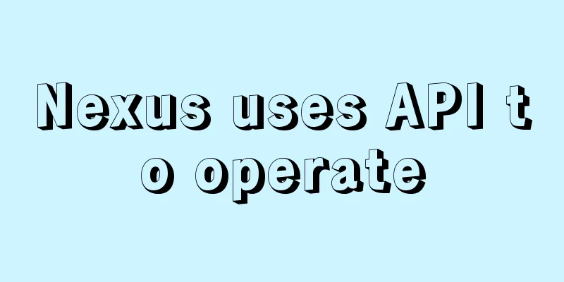 Nexus uses API to operate