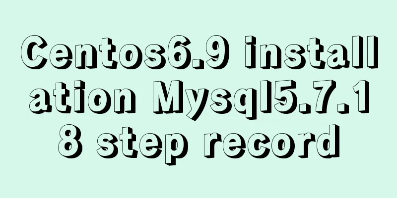 Centos6.9 installation Mysql5.7.18 step record