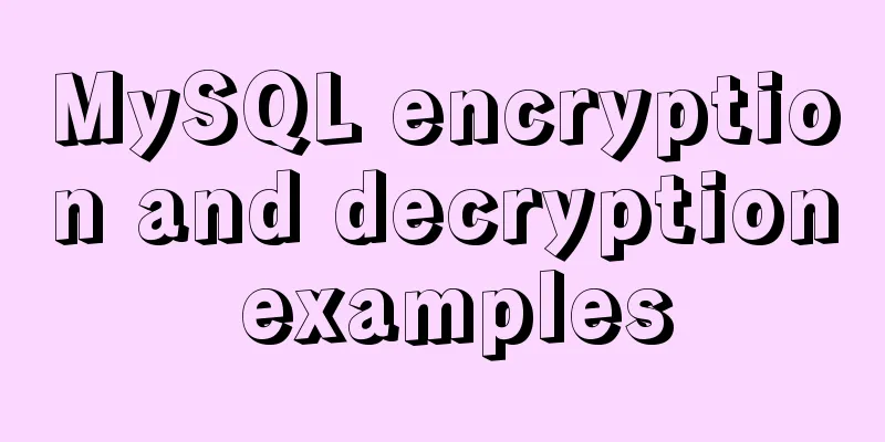 MySQL encryption and decryption examples