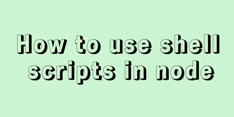 How to use shell scripts in node