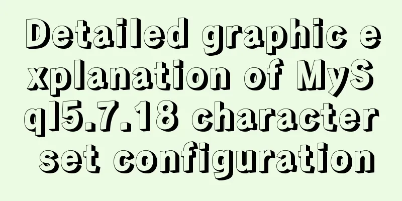 Detailed graphic explanation of MySql5.7.18 character set configuration