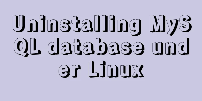 Uninstalling MySQL database under Linux