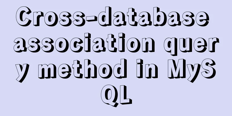 Cross-database association query method in MySQL