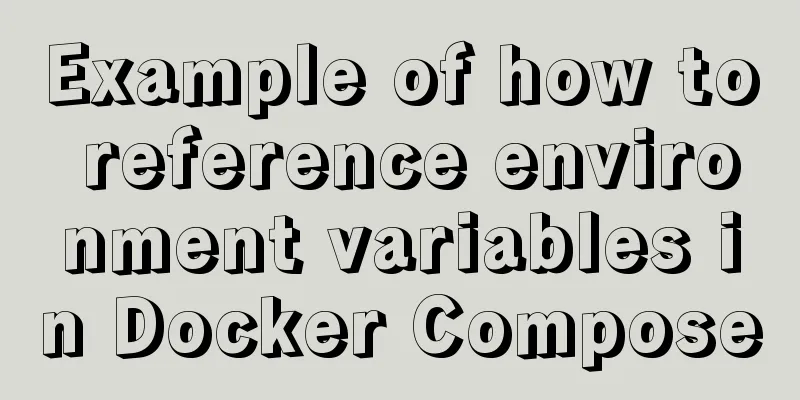 Example of how to reference environment variables in Docker Compose