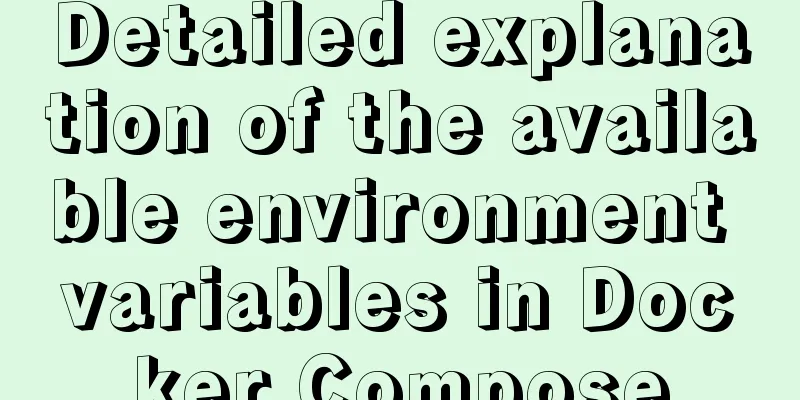 Detailed explanation of the available environment variables in Docker Compose