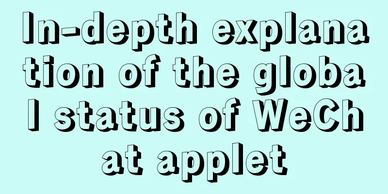 In-depth explanation of the global status of WeChat applet