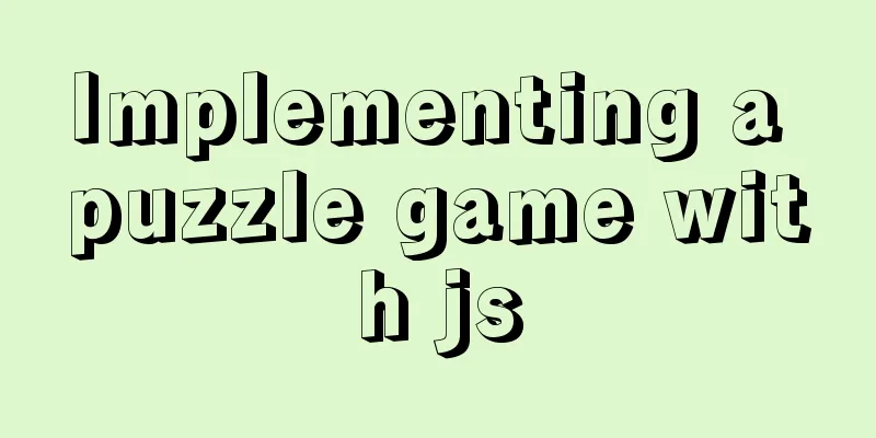 Implementing a puzzle game with js