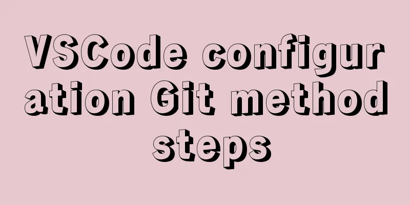 VSCode configuration Git method steps