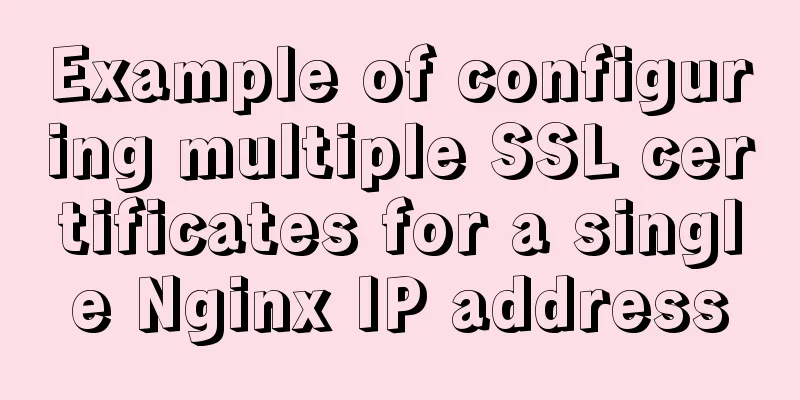 Example of configuring multiple SSL certificates for a single Nginx IP address