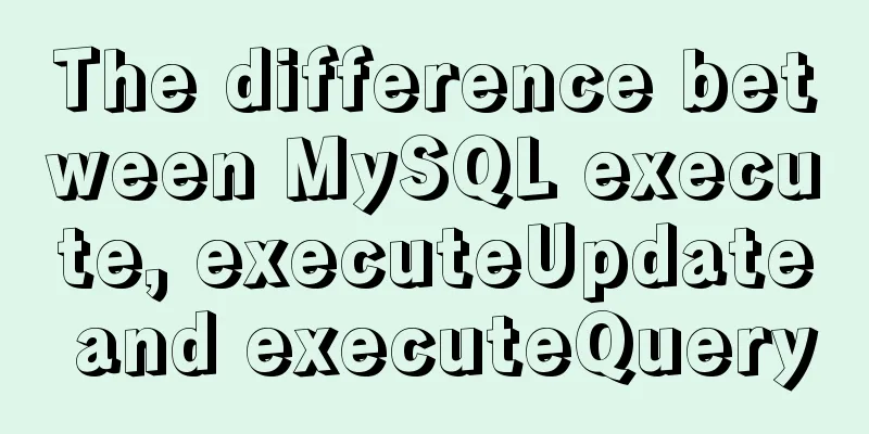The difference between MySQL execute, executeUpdate and executeQuery