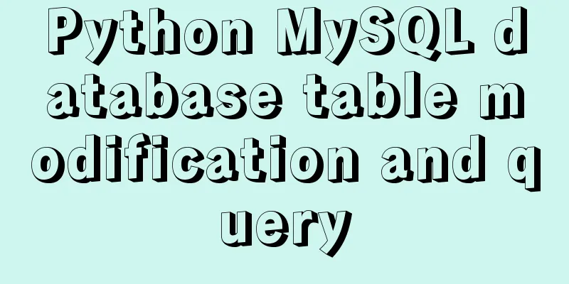 Python MySQL database table modification and query
