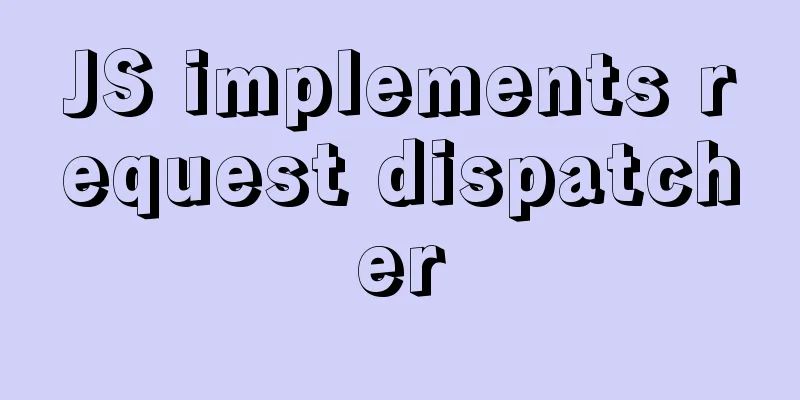 JS implements request dispatcher