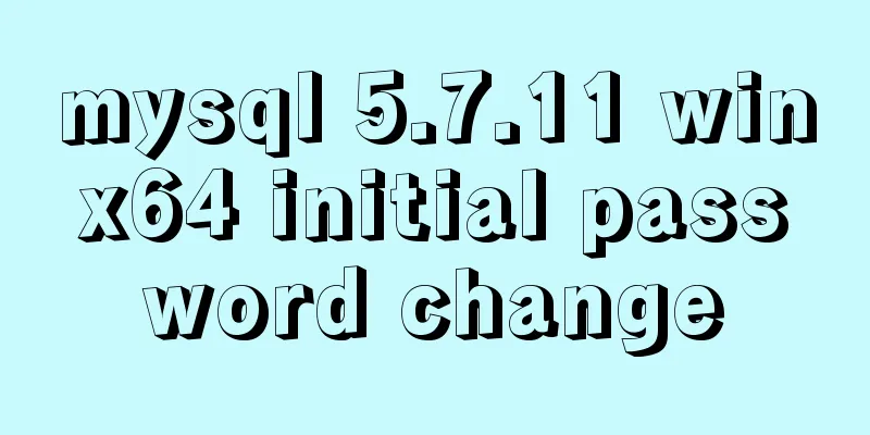 mysql 5.7.11 winx64 initial password change