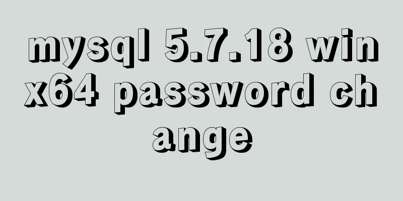 mysql 5.7.18 winx64 password change