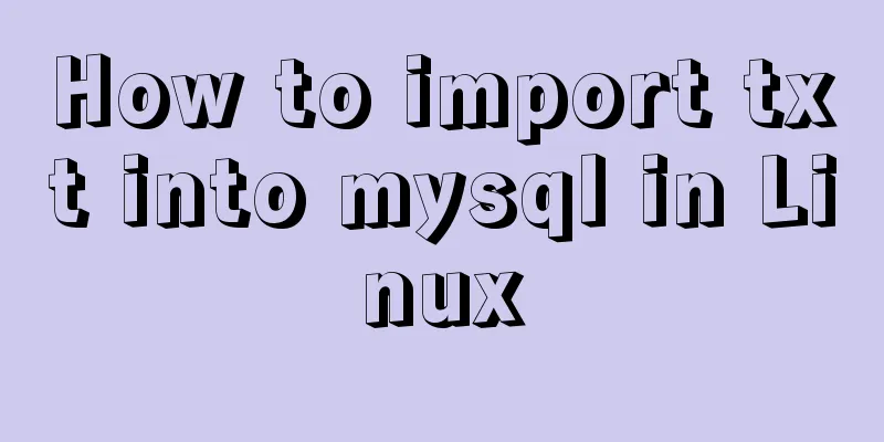 How to import txt into mysql in Linux