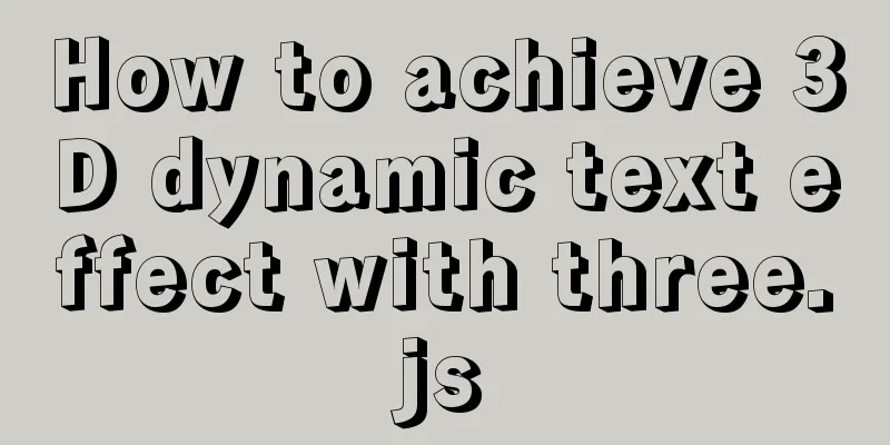 How to achieve 3D dynamic text effect with three.js