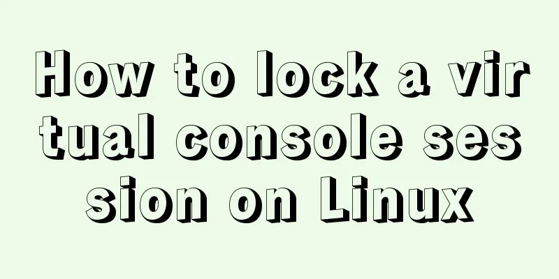 How to lock a virtual console session on Linux
