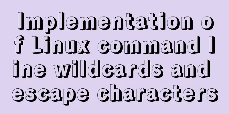 Implementation of Linux command line wildcards and escape characters