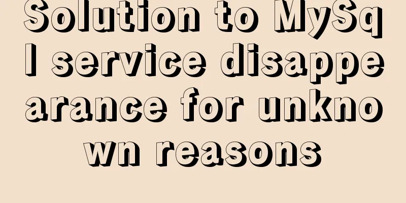 Solution to MySql service disappearance for unknown reasons
