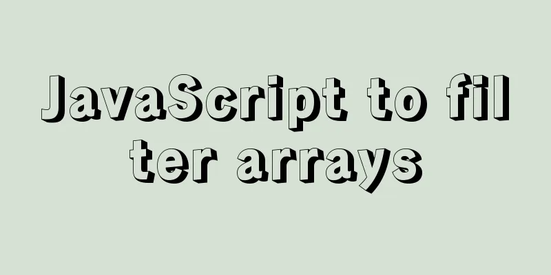 JavaScript to filter arrays