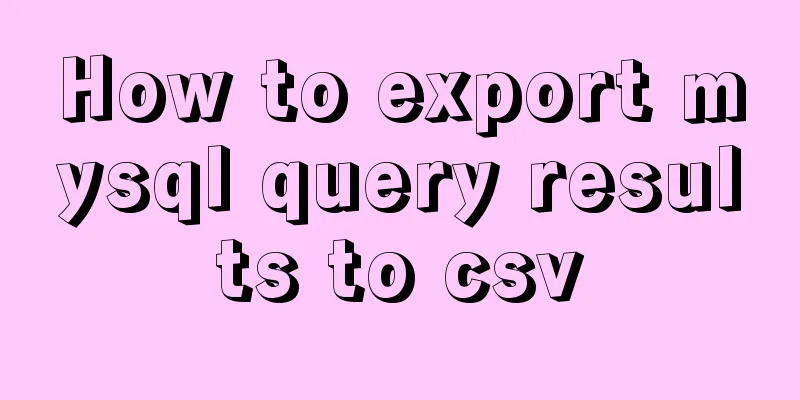 How to export mysql query results to csv