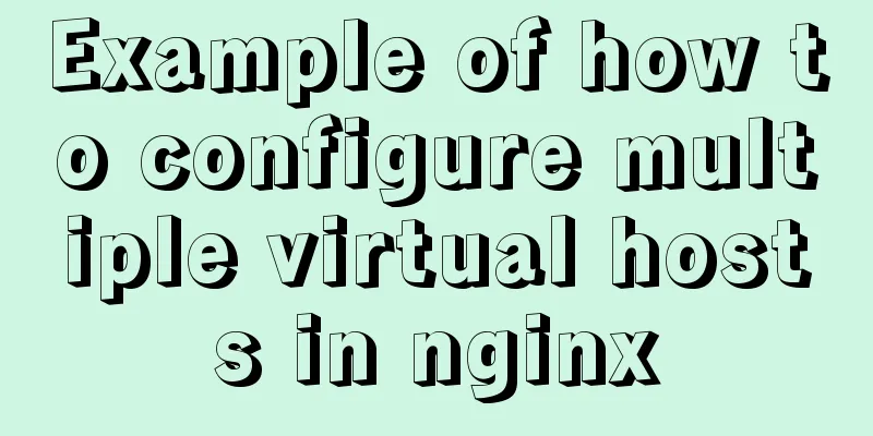 Example of how to configure multiple virtual hosts in nginx